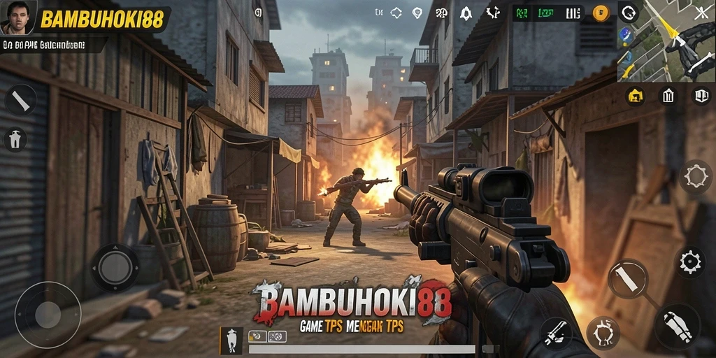 Screenshot menampilkan aksi seru dalam permainan TPS.