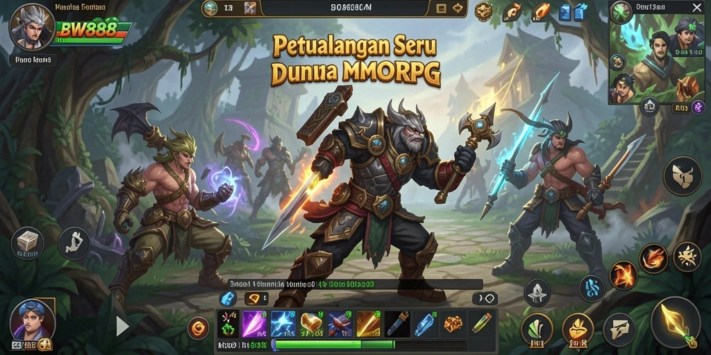 Gameplay BW888 menampilkan petualangan seru dalam dunia MMORPG.