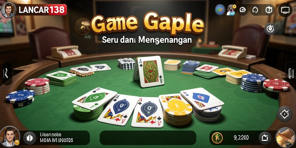 Tampilan screenshot gameplay LANCAR138 dengan suasana bermain Gaple yang seru.