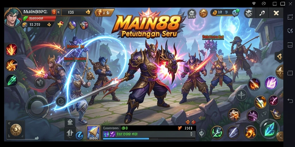 Screenshot utama MAIN88 menampilkan pertarungan seru di dunia MMORPG.