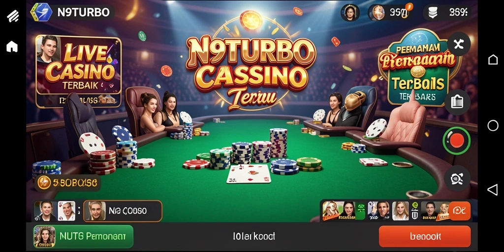 Tampilan gameplay N9TURBO yang mendebarkan di Live Casino.