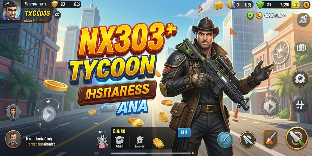 Tampilan gameplay <strong>NX303</strong> yang menunjukkan strategi Tycoon yang seru.