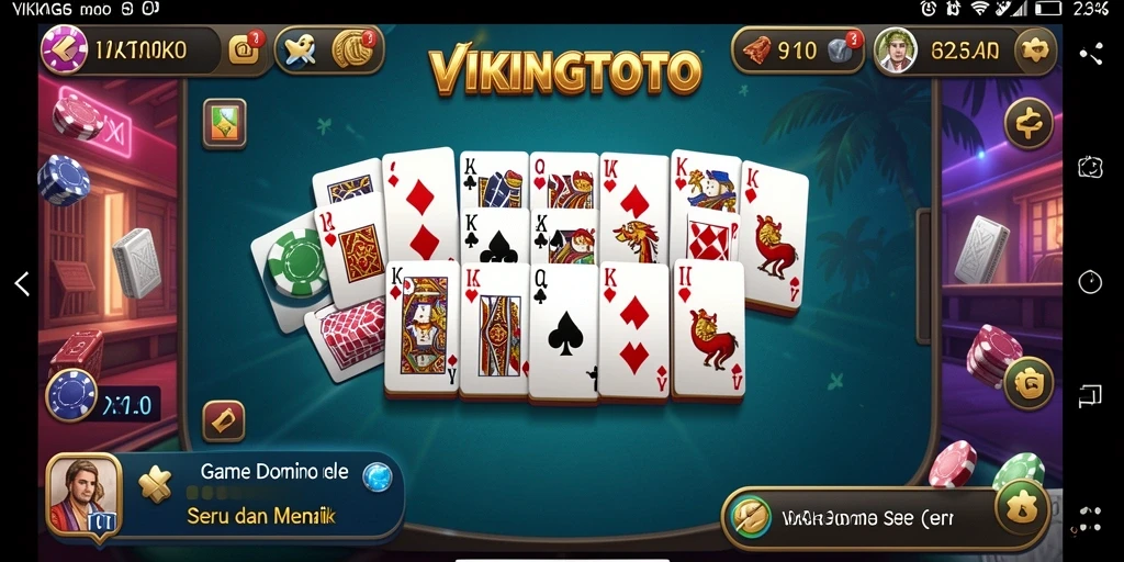 Screenshot VIKINGTOTO menampilkan gameplay Domino yang menarik.